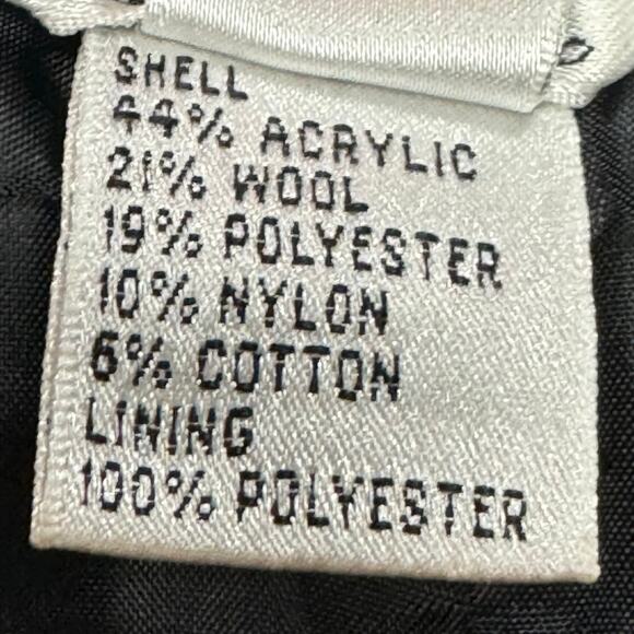 Talbots Vintage y2k Petites Buffalo Plaid Wool Blend Skirt Gray Size 8P - Picture 9 of 9